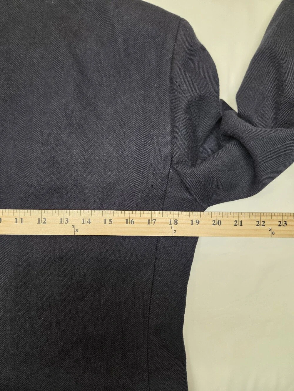 J.Crew Ludlow Navy Herringbone Sport Coat Mens 38R Ormezzano Pima Cotton Italy